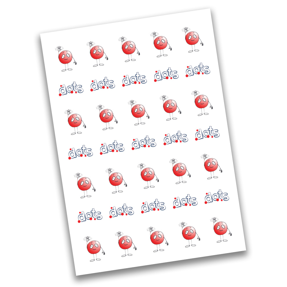 dots Stickers Template