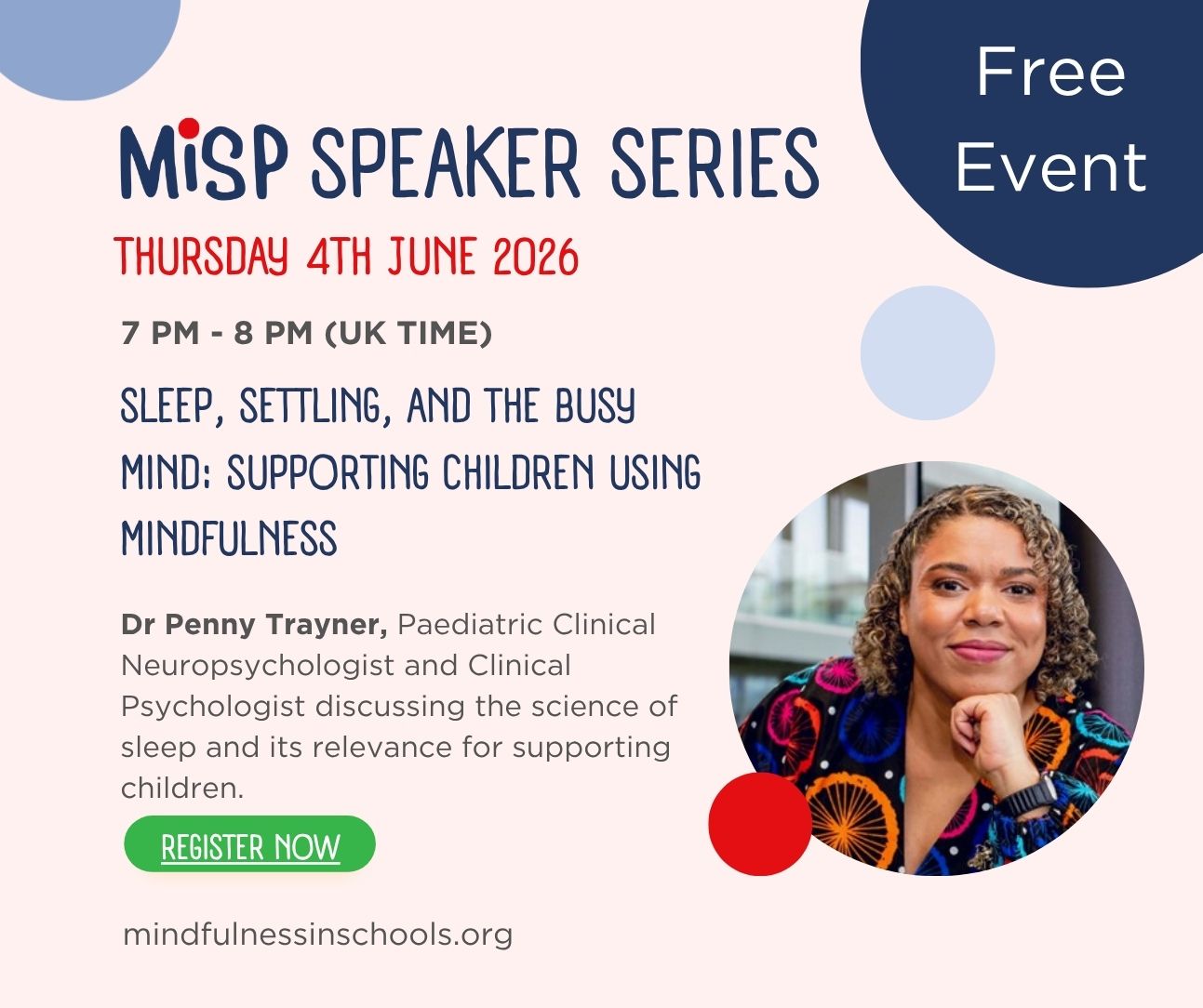 Speaker Event: Sleep, Settling, and the Busy Mind: Supporting children using mindfulness
